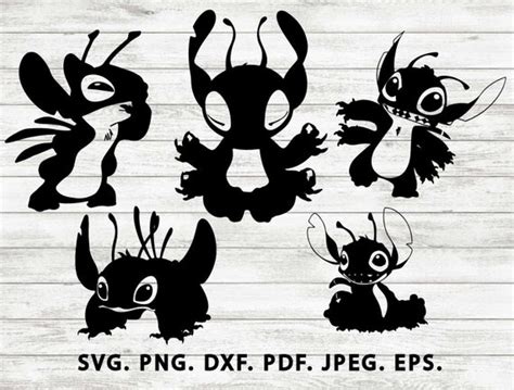 Stitch Disney Svg Lilo And Stitch Svg Stitch Stickers Etsy