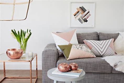 Blush Grey Copper Room Decor Inspiration With Images Living Room