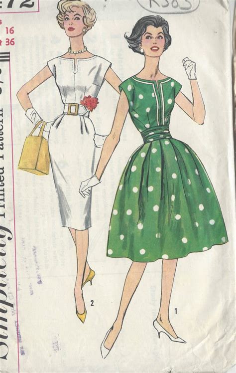 1960 Vintage Sewing Pattern B36