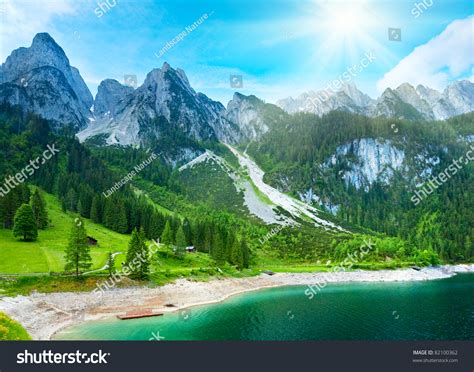 Beautiful Summer Alpine Mountain Lake Gosausee Stock Photo Edit Now
