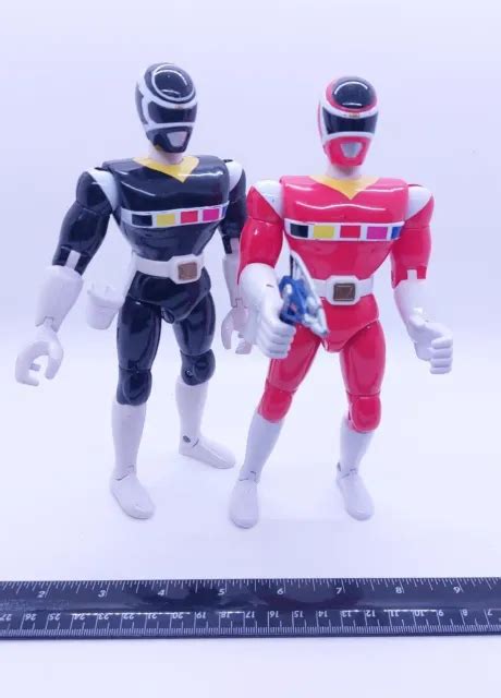Power Rangers In Space Red And Black Lot Ranger 8 Action Figure Bandai