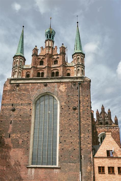 Gothic Brick Church With A Bell Tower Stock Image Image Of Wall