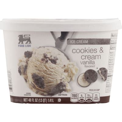 Food Lion Ice Cream Vanilla Cookies Cream Fl Oz Instacart