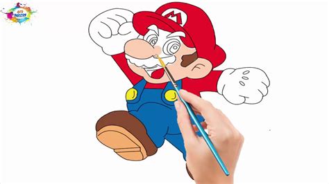 Drawing And Coloring Super Mario For Kids Youtube