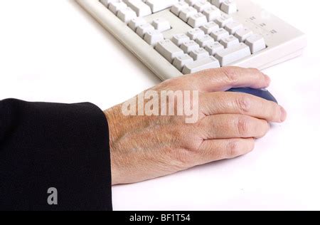 Older Senior Business Woman S Arthritic Hand With Knobbly Fingers In A Stop Talk To The Hand