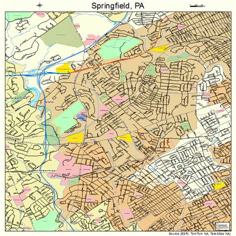 Springfield Pennsylvania Street Map 4273040