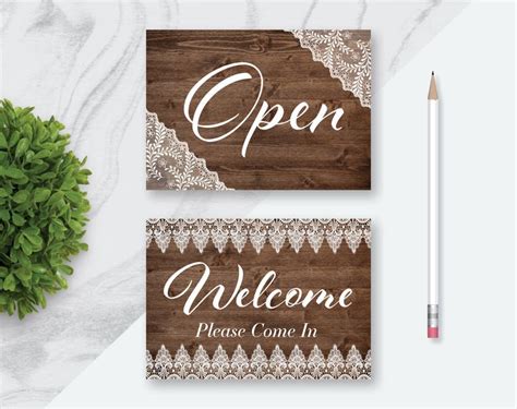 Open Printable Sign Welcome Please Come In Printable Sign Etsy