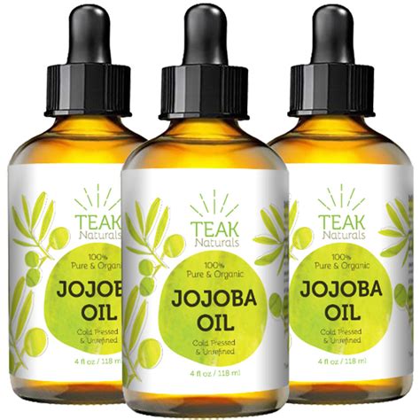 Organic Jojoba Oil 4 Oz Teak Naturals