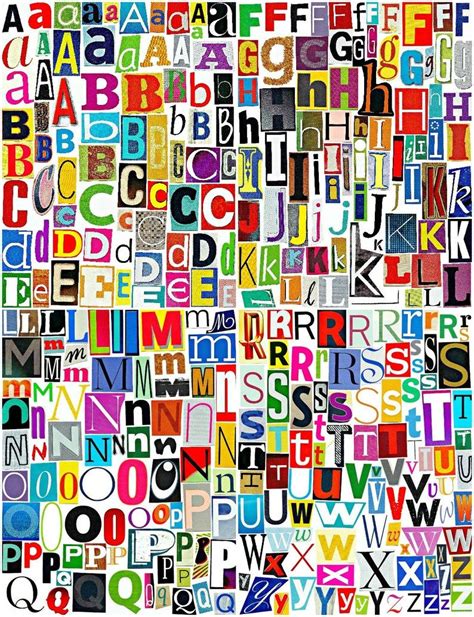 Multicolor Set 3 Printable Digital Alphabet A To Z Magazine Letters