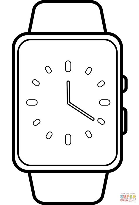 Apple Watch Coloring Page Free Printable Coloring Pages