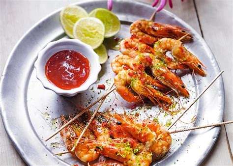 Barbecued Lime And Chilli Tiger Prawns Recipe