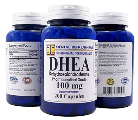 mental refreshment dhea 100mg 200 caps promotes optimal hormone levels for men and women 1