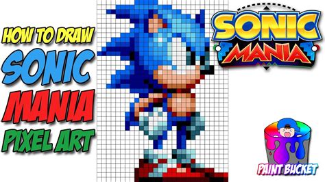 How To Draw Sonic The Hedgehog Sonic Mania Pixel Art Drawing Tutorial