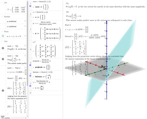 finding the matrix of a linear transformation geogebra