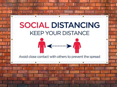 Keep Your Distance Social Distancing Banner Banner World