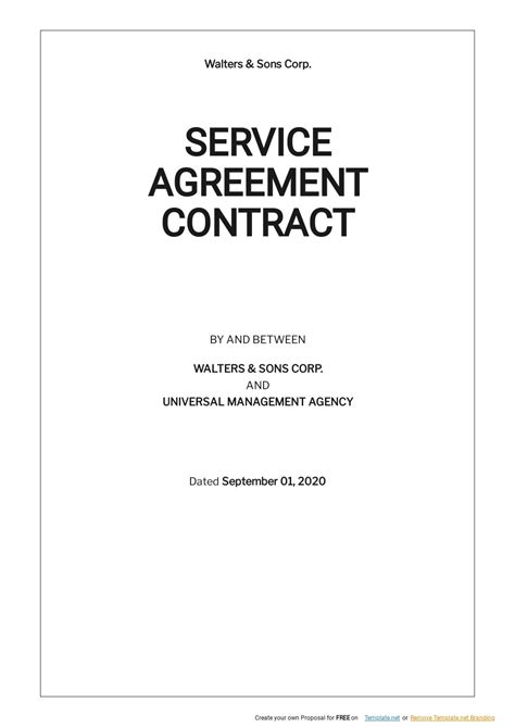 Free Contract Agreement Templates In Microsoft Word Doc Template Net