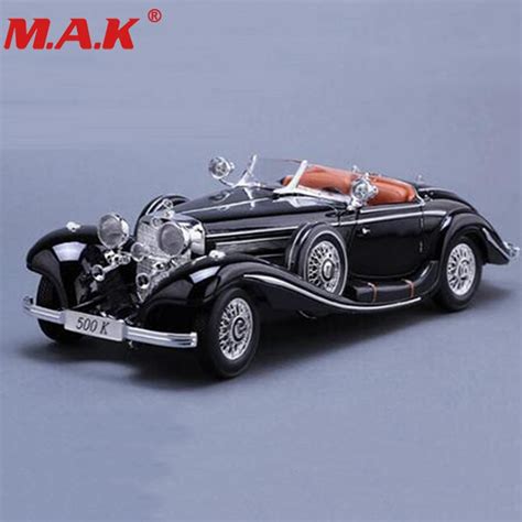 Car Model 118 Scale Alloy Diecast Classic Car 1936 500k Metal Vehicle Collectible Models Toys