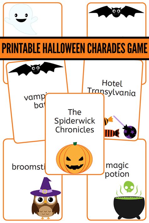 Printable Halloween Charades Printable Word Searches