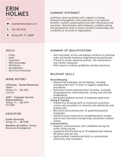 Free Online Resume Builder Create A Professional Resume