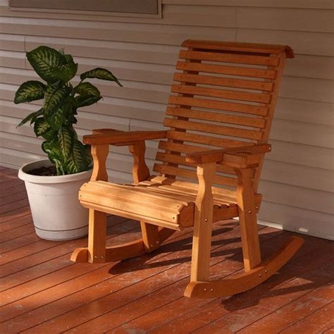 Centerville Amish Heavy Duty 600 lbs Roll Back Outdoor Rocker | Classic
