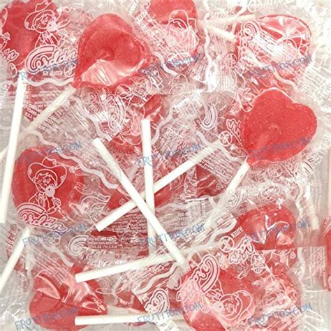 Buy Mini Heart Lollipops Candy With Stick CerdÁn 100 Unidades