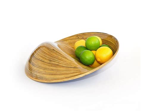 An unusual fruit bowl european silver oval shaped body of raised and pronounced lip of wide gadroons volute feet and handles of foliage detail spanish hallmarks, 20th century and maker's mark. Bamboo Fruit Bowl | Unique fruit, Bamboo tableware, Bowl