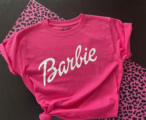 Hot Pink Barbie Girl Tshirt For Girls Barbie Shirt Pink Etsy