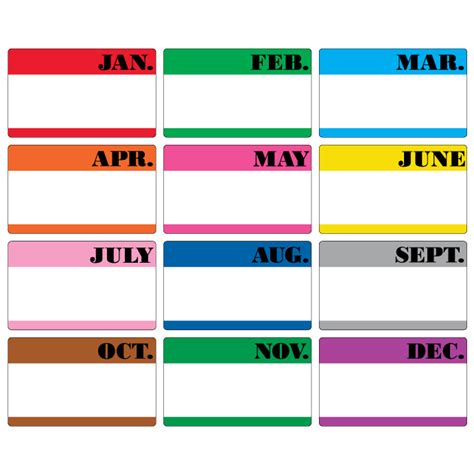 3 X 5 Month Of The Year Labels Buy Stock Labels Online