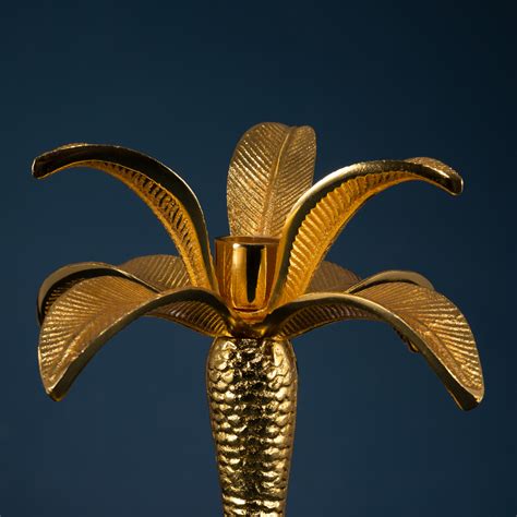 Gold Palm Tree Candleholder Gold Palm Margo And Plum