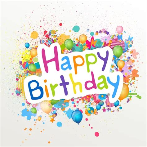 Happy Birthday Greeting Card — Stock Vector © Ramonakaulitzki 26727855