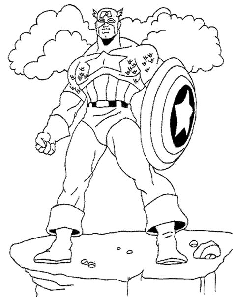 49 Captain America Coloring Pages Printable Captain America