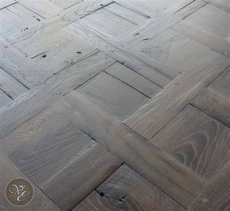 Reclaimed Oak French Parquet Chantilly Brushed Fumed Lyed 04 French