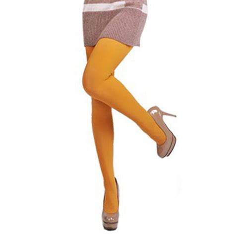 Sexy Candy Color Women 3d Opaque Velvet Thick Tights Fashion Tights Elastic Long Legs Thick Silk