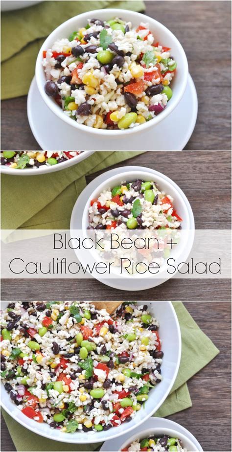 Black Bean Cauliflower Rice Salad Recipe Clean Eating Recipes