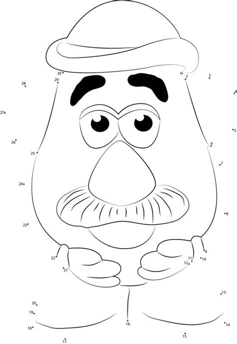 Connect The Dots Mr Potato Head Printable For Kids And Adults Free