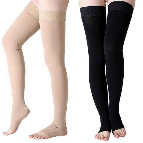 thigh high medical compression stockings 23 32mmhg varicose veins support socks ebay