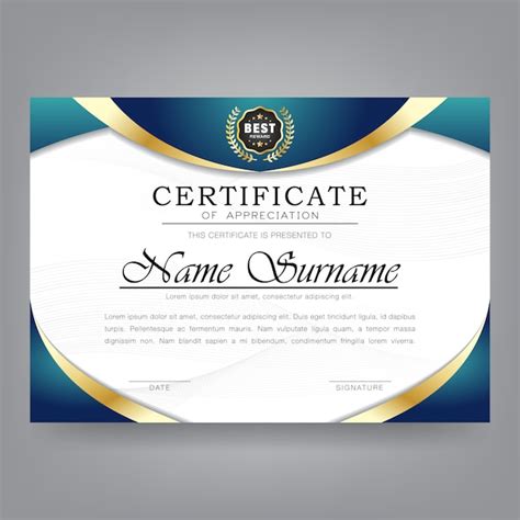 Premium Vector Certificate Of Appreciation Modern Template