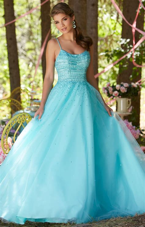 Mori Lee Prom 99126 Beaded Tulle A Line With Straps Prom