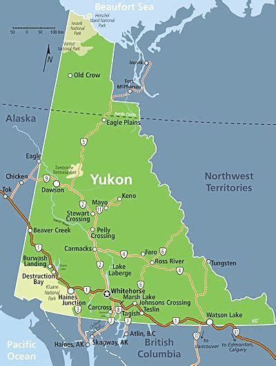 Yukon Map Canada Travel Yukon Canada Yukon Map