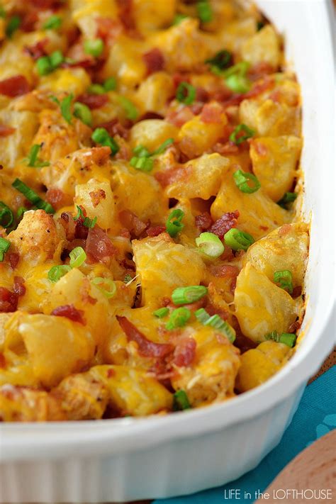 Foodservice potato casseroles are better than ever, now with 50% less sodium, gluten free, no artificial colors or flavors and no bha/bht. Loaded Chicken and Potato Casserole
