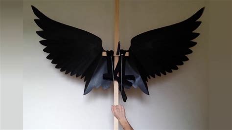 Manually Operated Articulated Paper Costume Wings Youtube