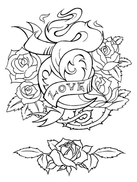 Free Tattoo Coloring Pages For Adults Printable To Download Tattoo Coloring Pages Tattoo