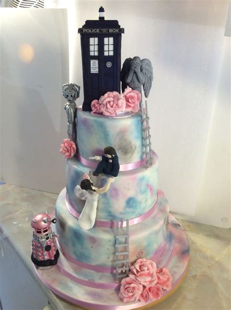 Dr Who Wedding Cake Complete With Handmade Dalek Cyberman And Weeping