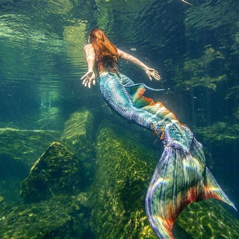 Gorgeous Rainbow Silicone Mermaid Tail Mermaid Mermaidtail