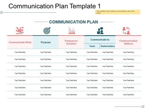 Communication Plan Template 1 Ppt Design Slide01 Communication Plan