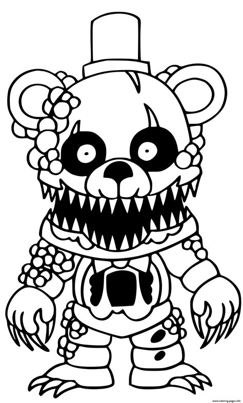 Nightmare Nights At Five Freddy Coloring Pages