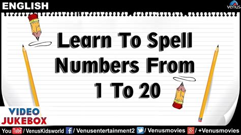 Learn To Spell Numbers 1 20 Math Made Easy Kindergarten Maths For