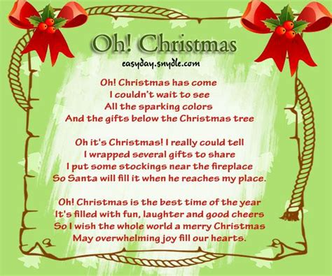 Christmas Card Poems Easyday