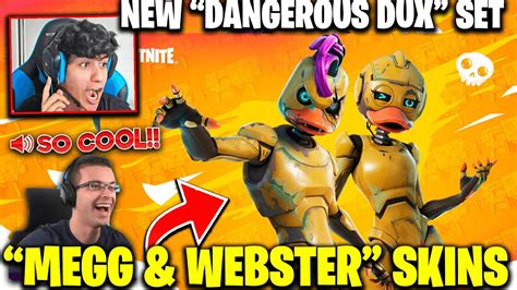 Streamers React To Webster And Megg Skins In Fortnite Item Shop Youtube