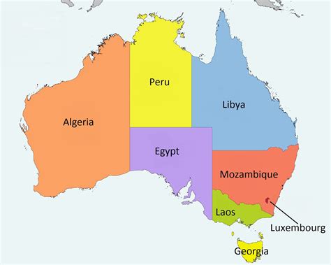 Australian States And Territories Compared To Countries Of A Similar